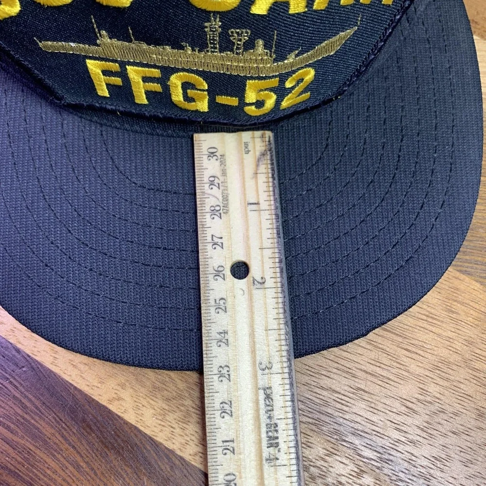 Vintage North Star USS Carr‎ FFG-52 Hat Cap Snap Back Black Embroidered USN Mens